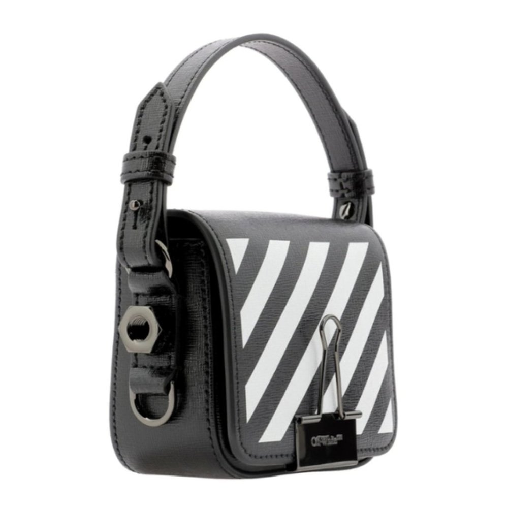 NWT$825 Off-White Baby Diagonal Binder Clip Leather Bag - Picture 13 of 16